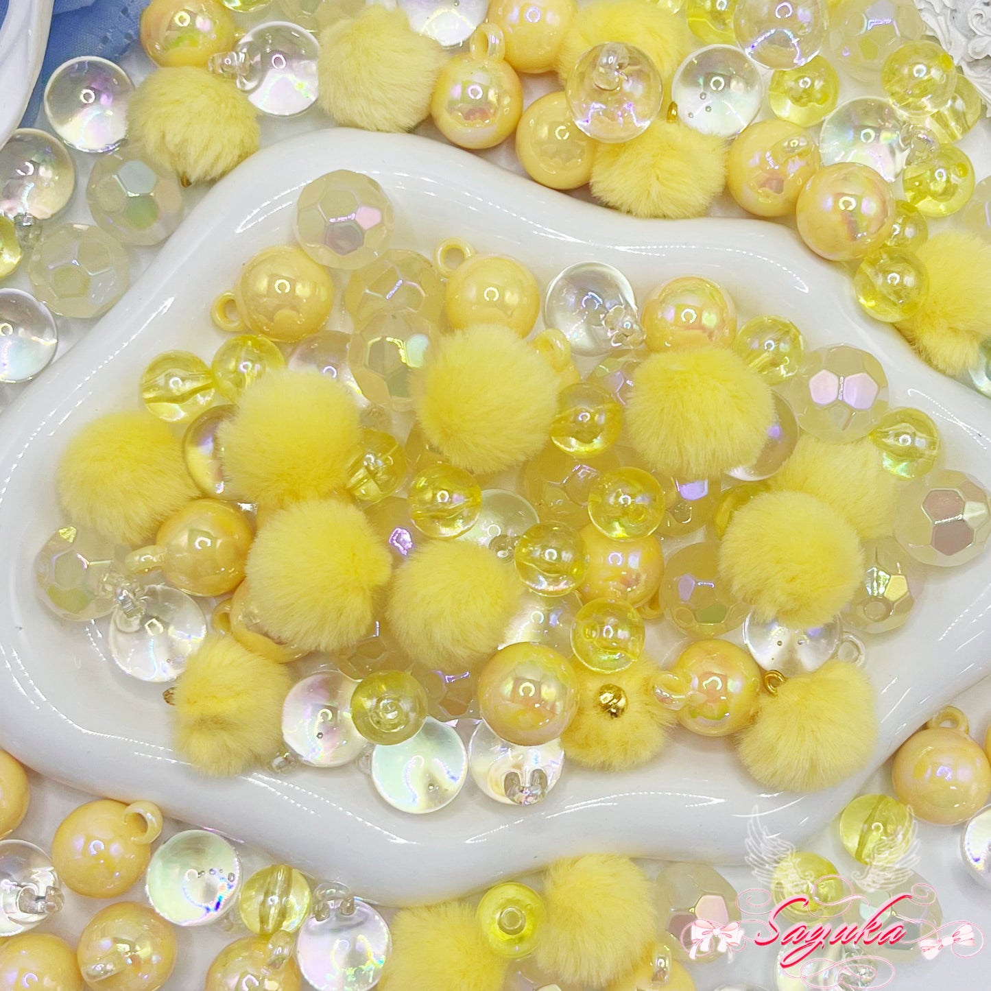 【Q567】マンゴーマンゴー リース用ビーズ