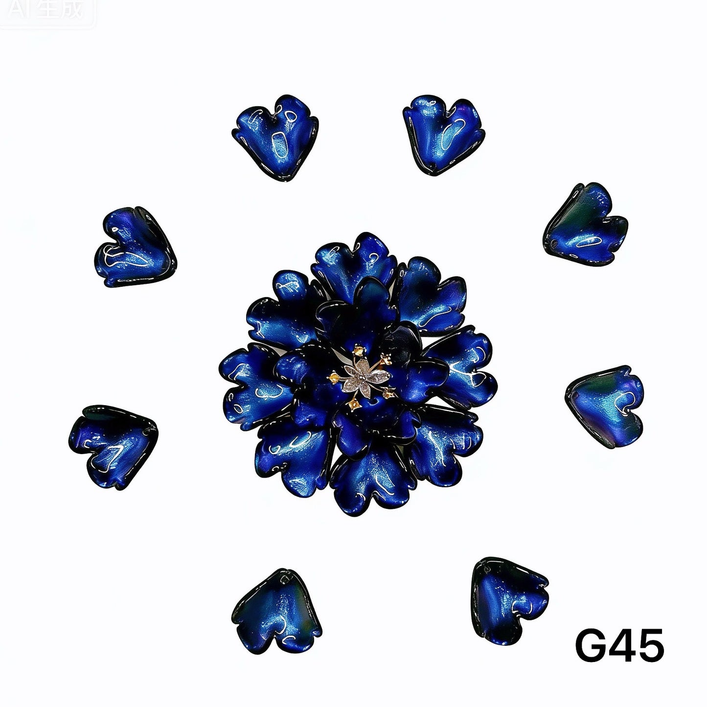 1/27<G>花ガラスチャーム