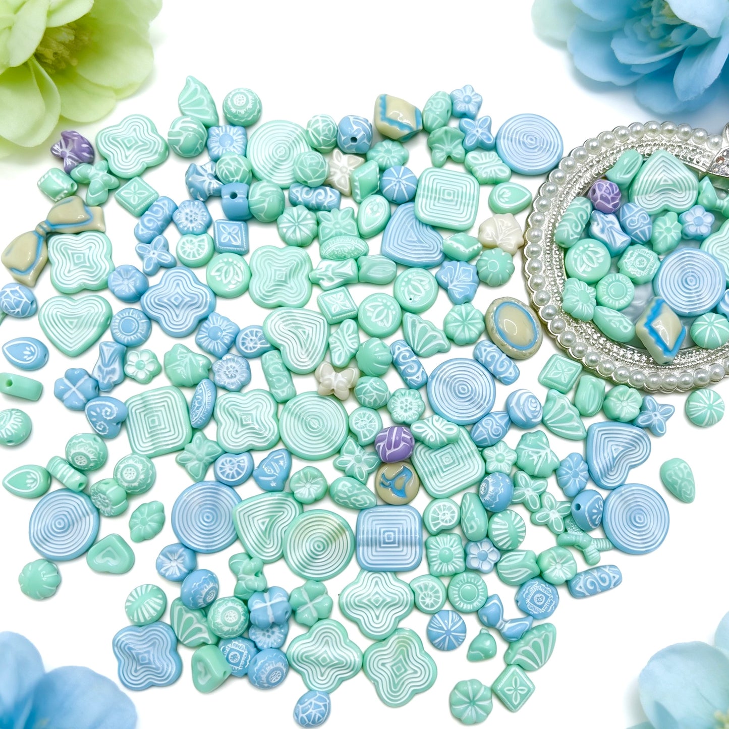 【高級アクリル水色 ミックス】