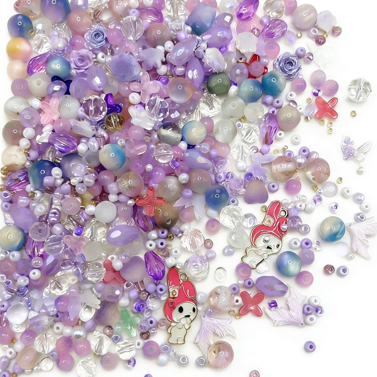 【Q843】みらいのてがみ 樹脂**高級キラキラ*花*瑠璃