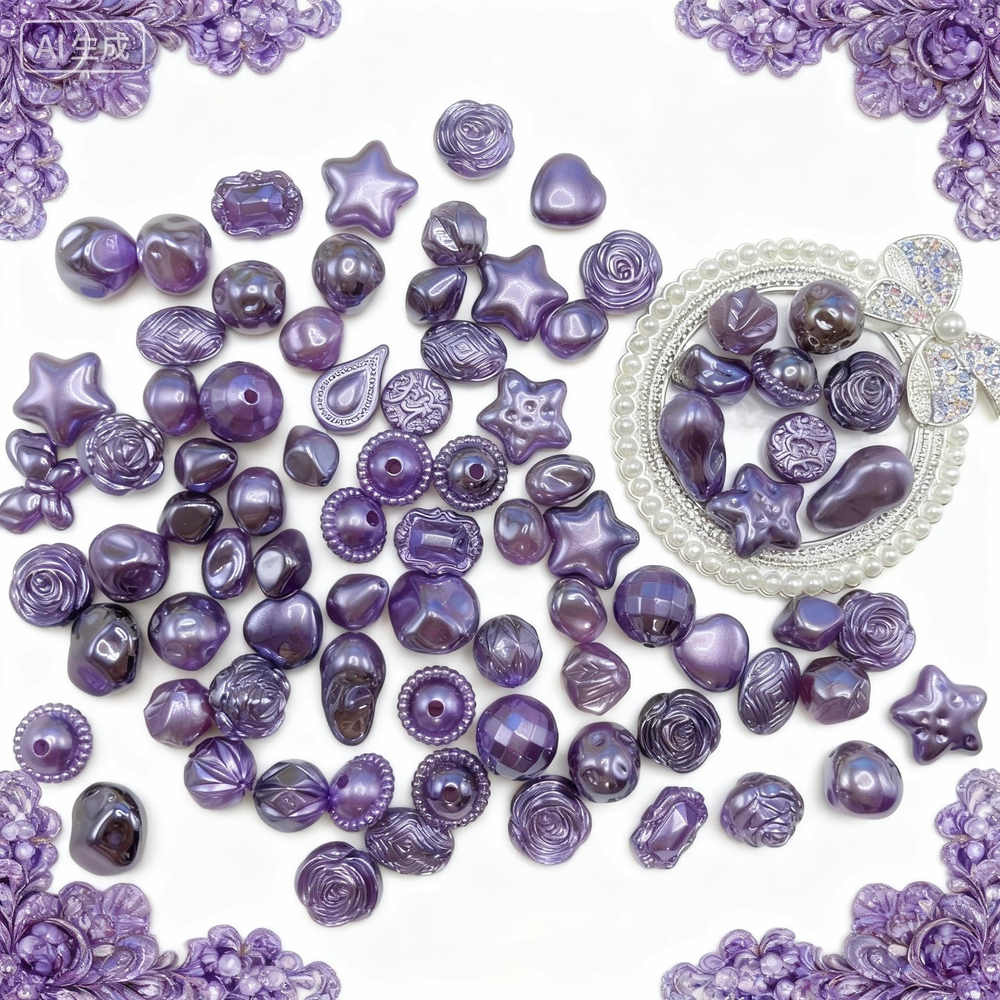 【Q594】バロック紫 高品質アクリル