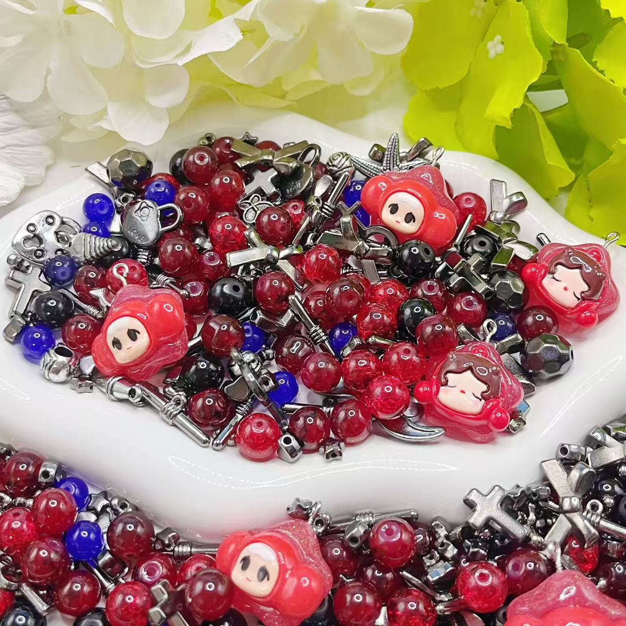 【Q245】黒薔薇 瑠璃*アクリルスペンサー