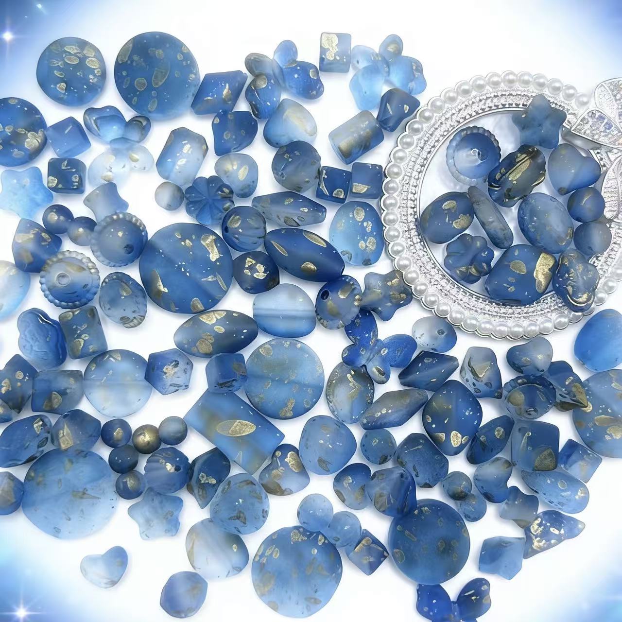 【Q939】金箔わびさびブルー