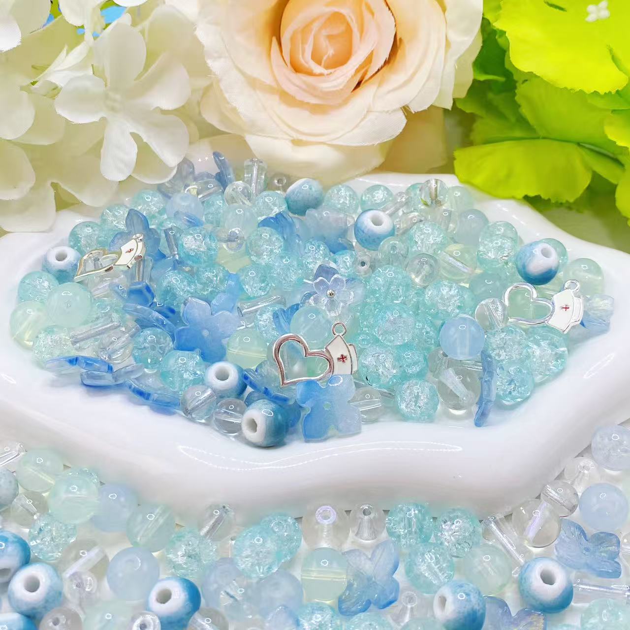 【Q362】笑顔をくれた 陶磁器*紫陽花**瑠璃