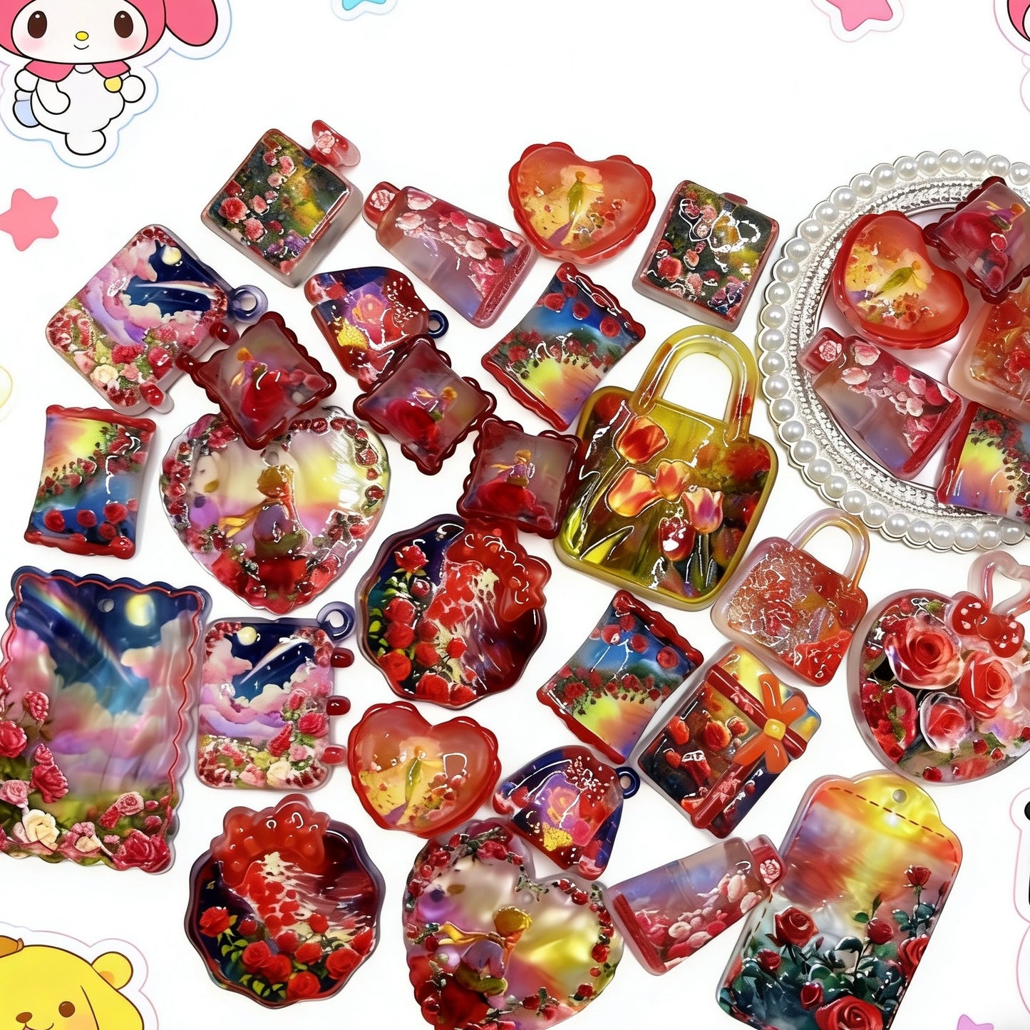 【Q786】バラのレリーフ夜光浮き彫り