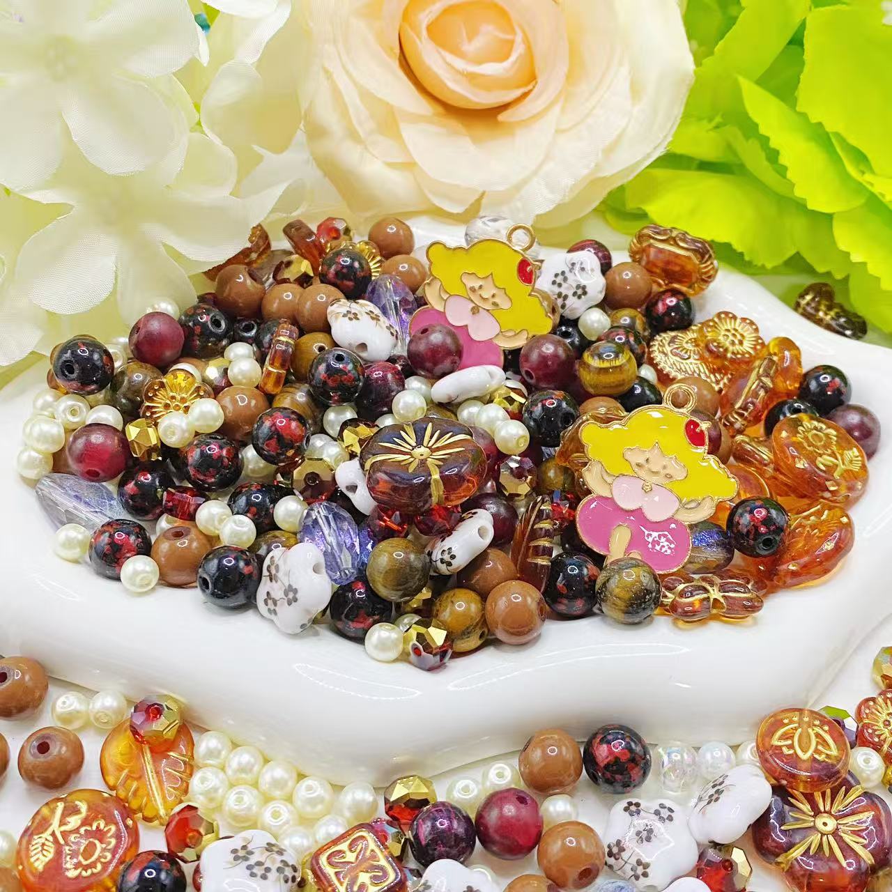 【Q374】日没 タイガーアイ*陶磁器*高級キラキラ*高級アクリル*瑠璃