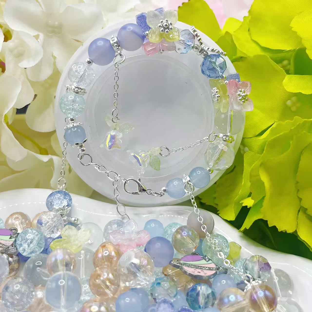 【Q212】あおいマシュマロ 紫陽花*高級キラキラ*瑠璃