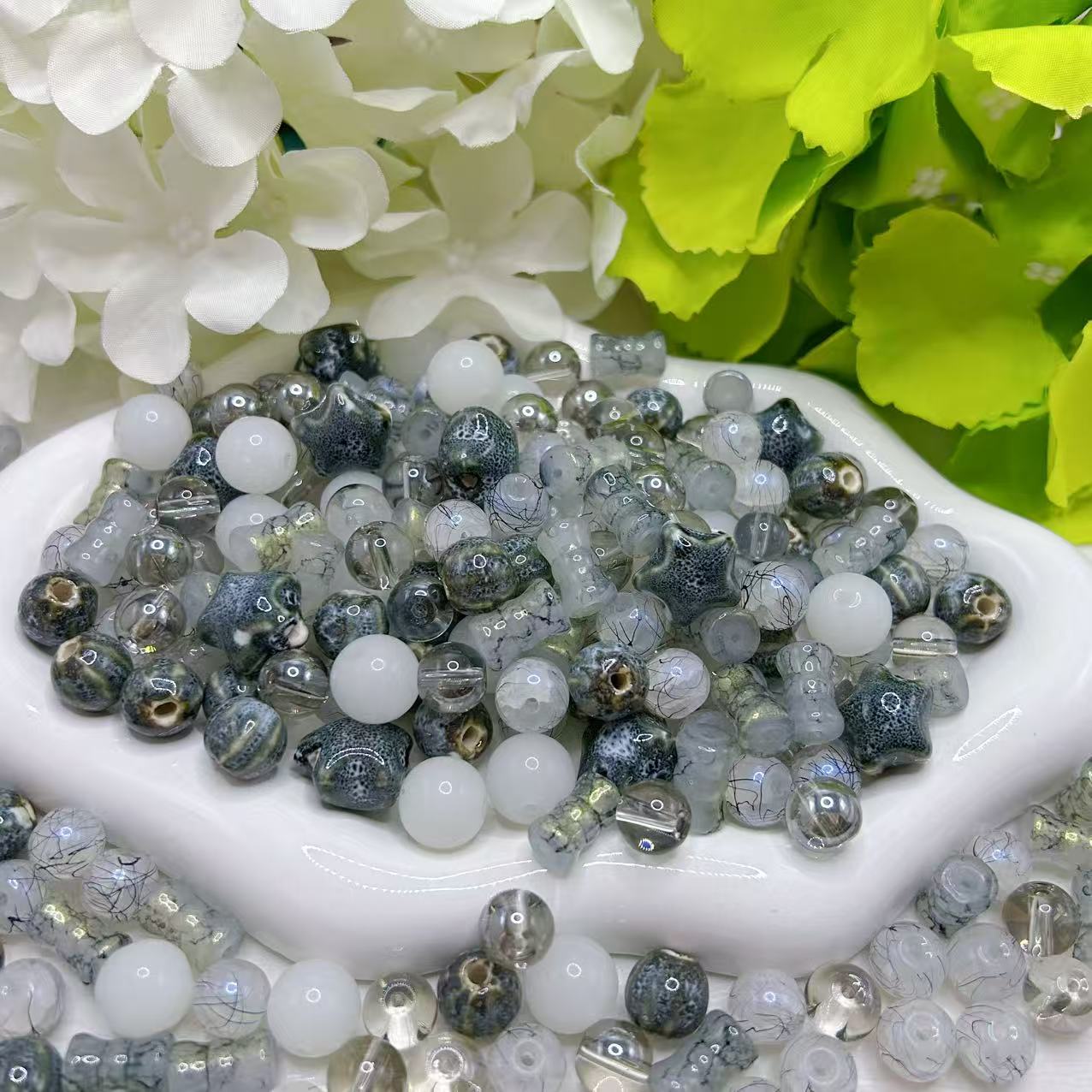 【Q532】ぎんいろのまい陶磁器*瑠璃