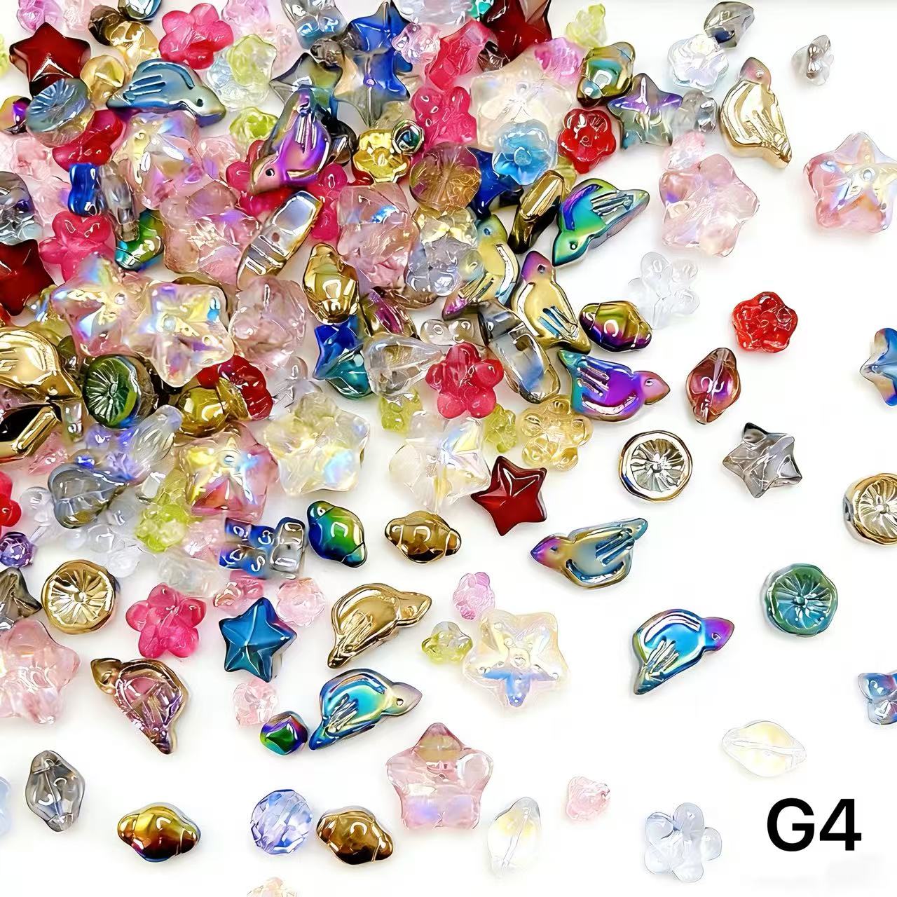 1/25＜G＞花ガラスチャーム