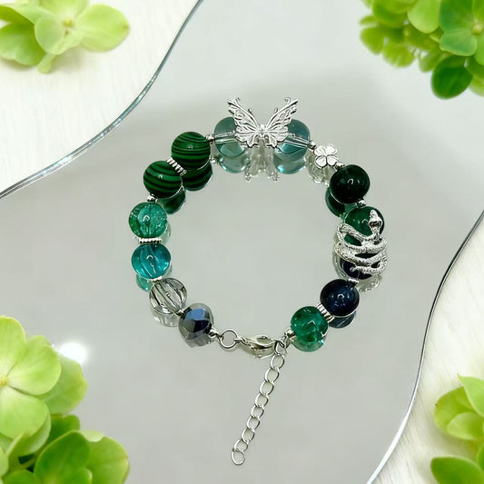 【Q433】森響き 高級ストーン*高級多面キラキラ*瑠璃