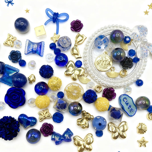 【Q583】 エターナル・ブルーサン　高級アクリル*チャーム*樹脂