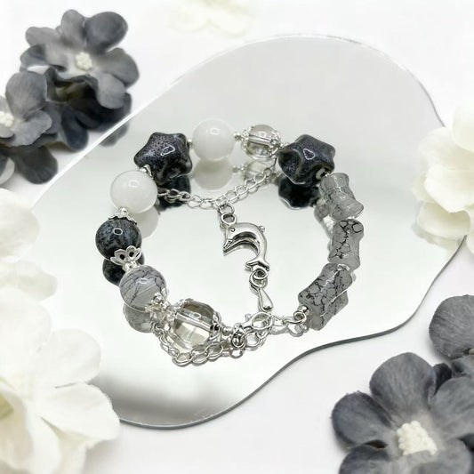 【Q532】ぎんいろのまい陶磁器*瑠璃