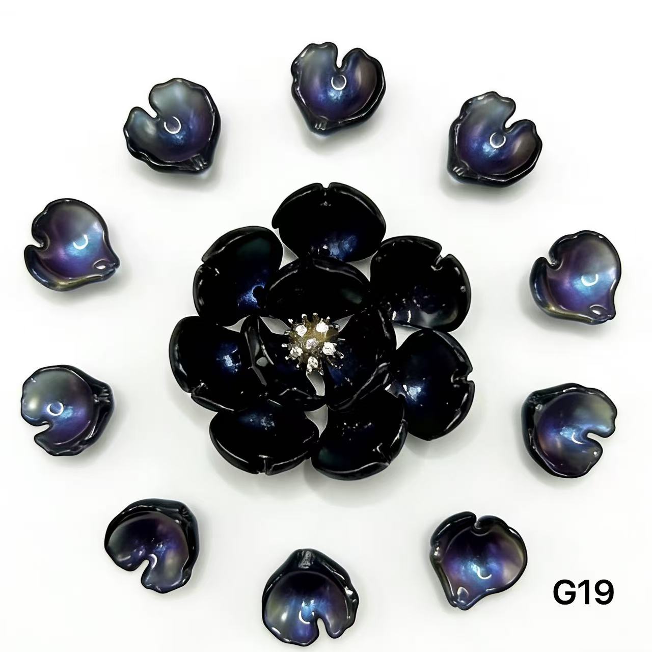 1/25＜G＞花ガラスチャーム