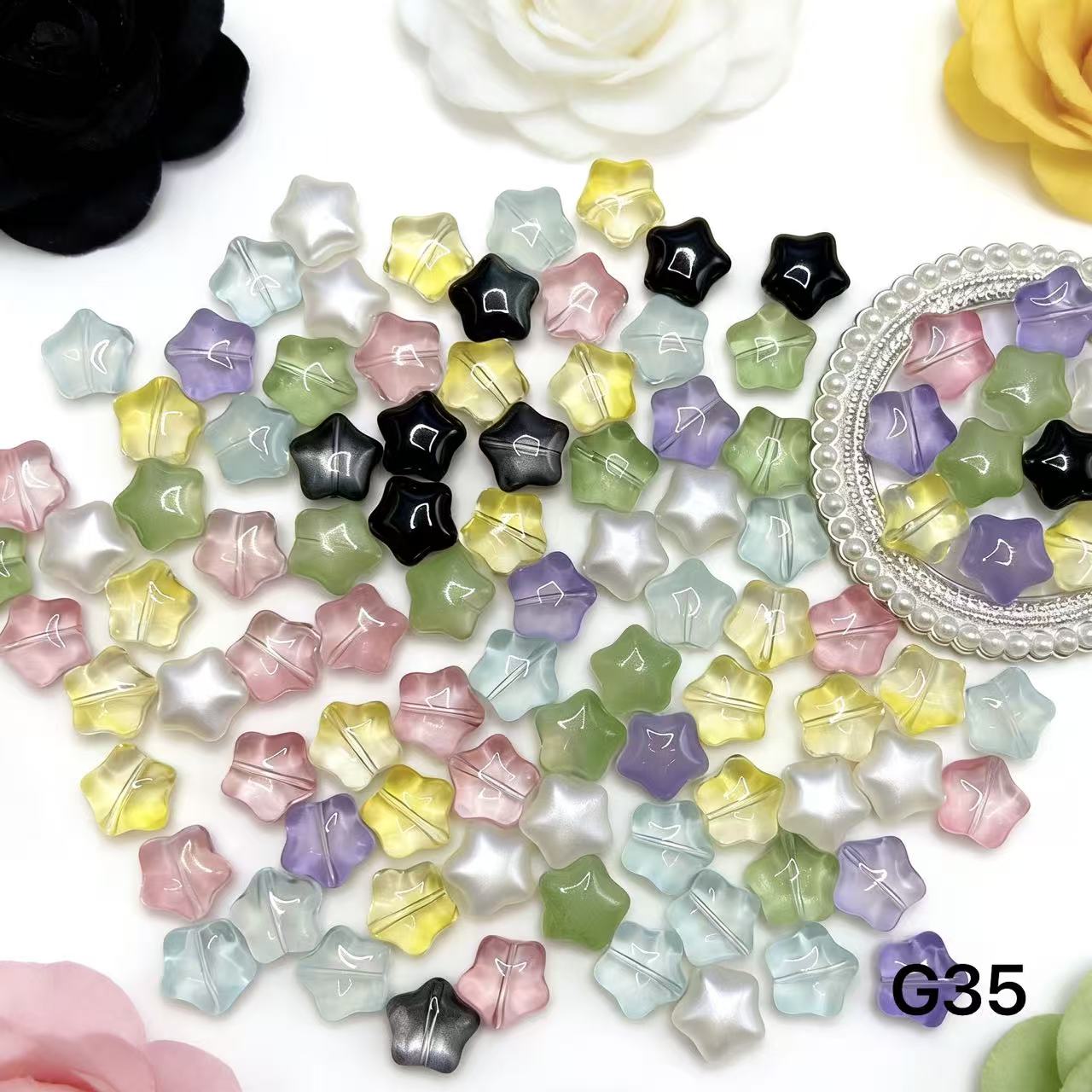 1/25＜G＞花ガラスチャーム