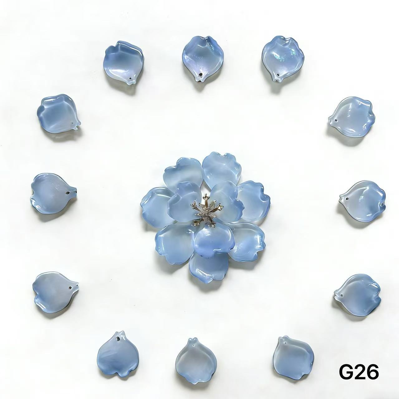 1/25＜G＞花ガラスチャーム