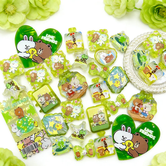 【Q755】LINE　friends　夜光浮き彫り