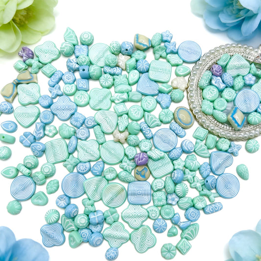 【高級アクリル水色　ミックス】