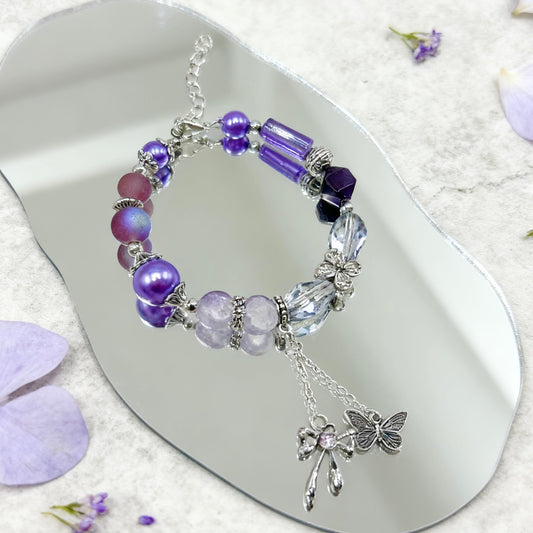 【Q593】雨の日の紫陽花 瑠璃*高級多面キラキラ