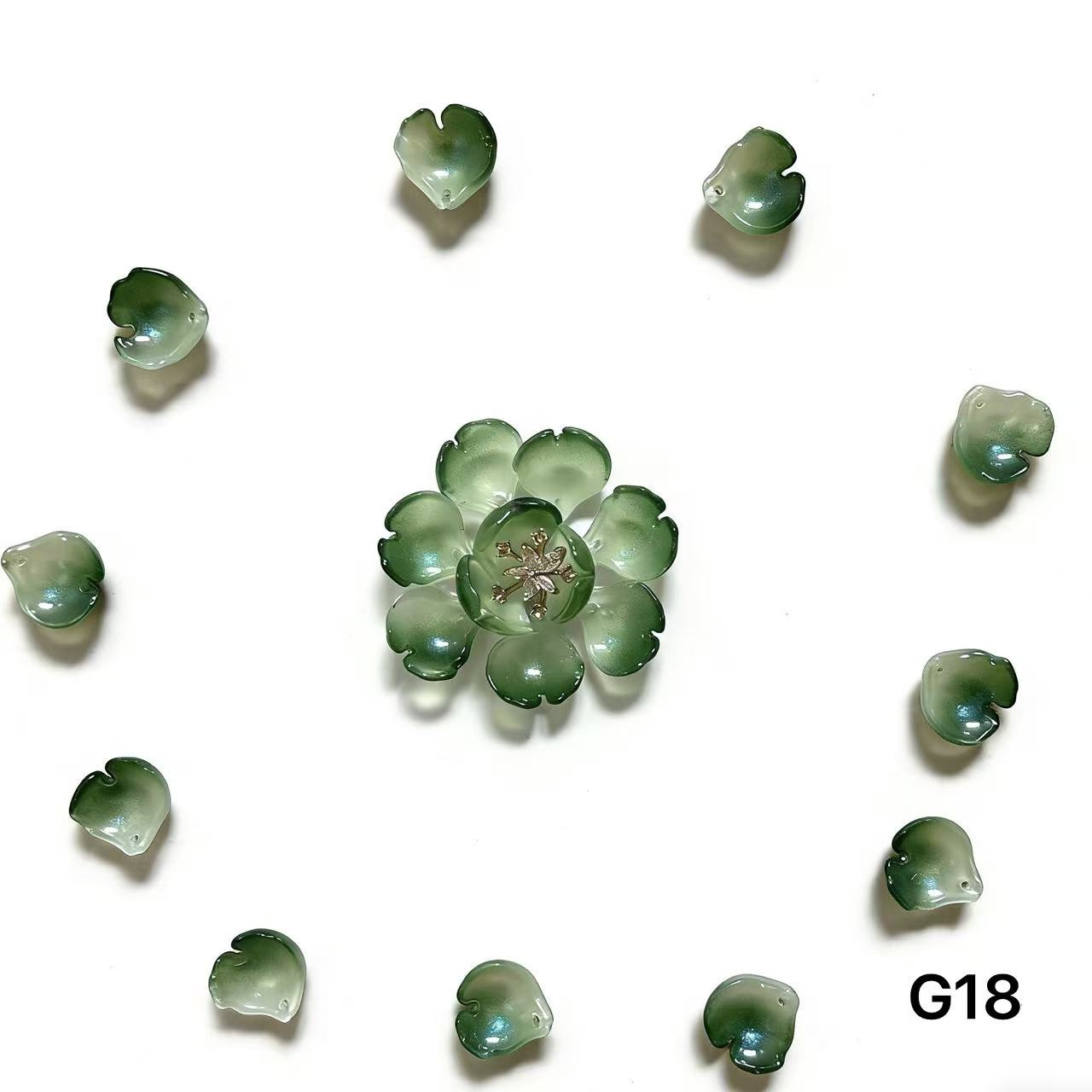 1/25＜G＞花ガラスチャーム