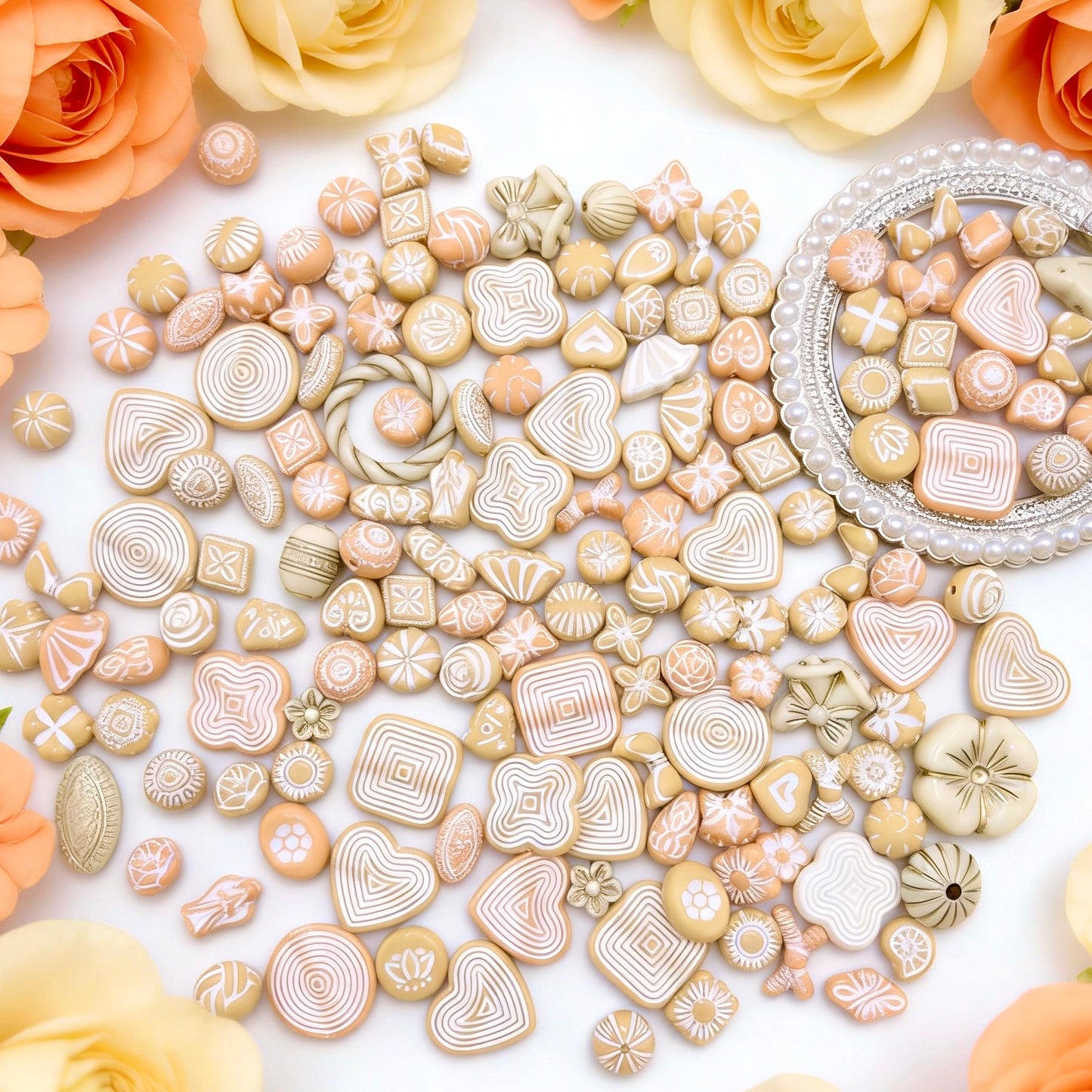 【高級アクリル薄オレンジ　ミックス】