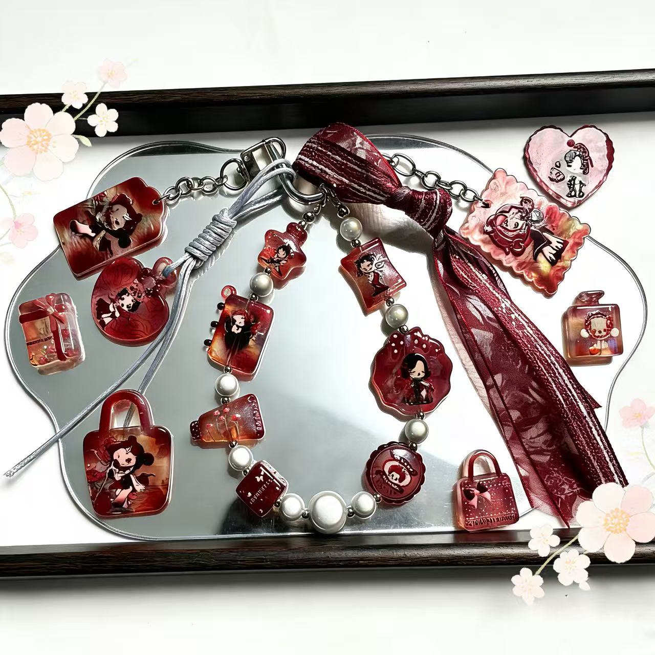 【Q784】ブラックROSE　ｓｐ　夜光浮き彫り