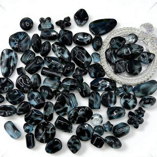 【Q613】紺色豹柄