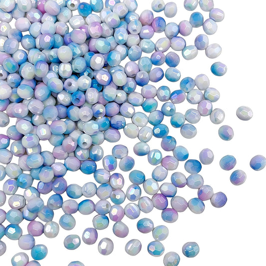 【Q864】青pink多面キラキラ