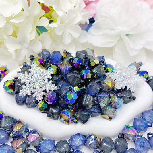 【Q684】ブラックスター　　リース用ビーズ　