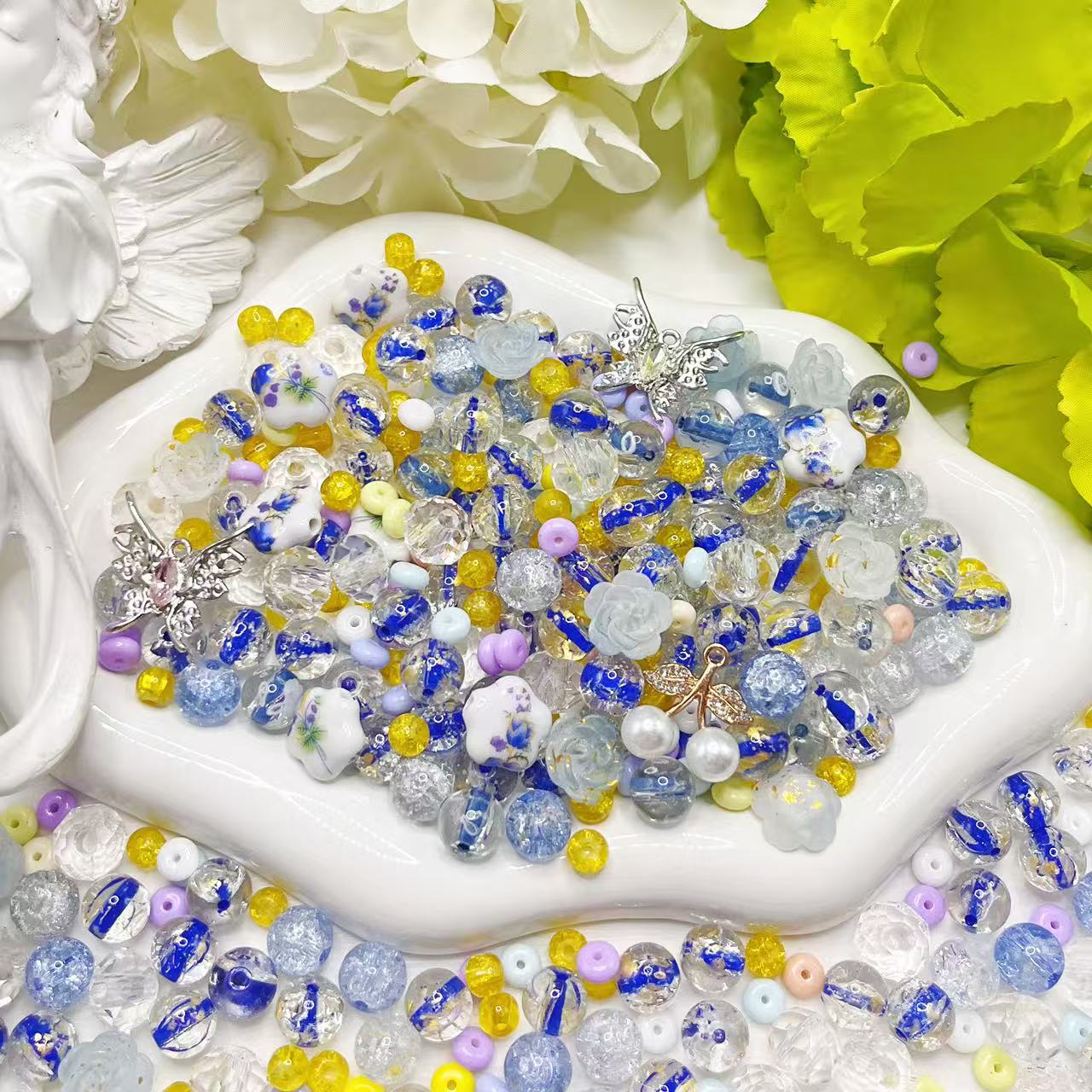 【Q171】心の窓*陶磁器*高級キラキラ*瑠璃