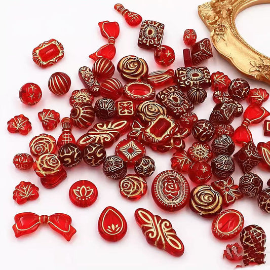 【高級アクリル赤色　ミックス】