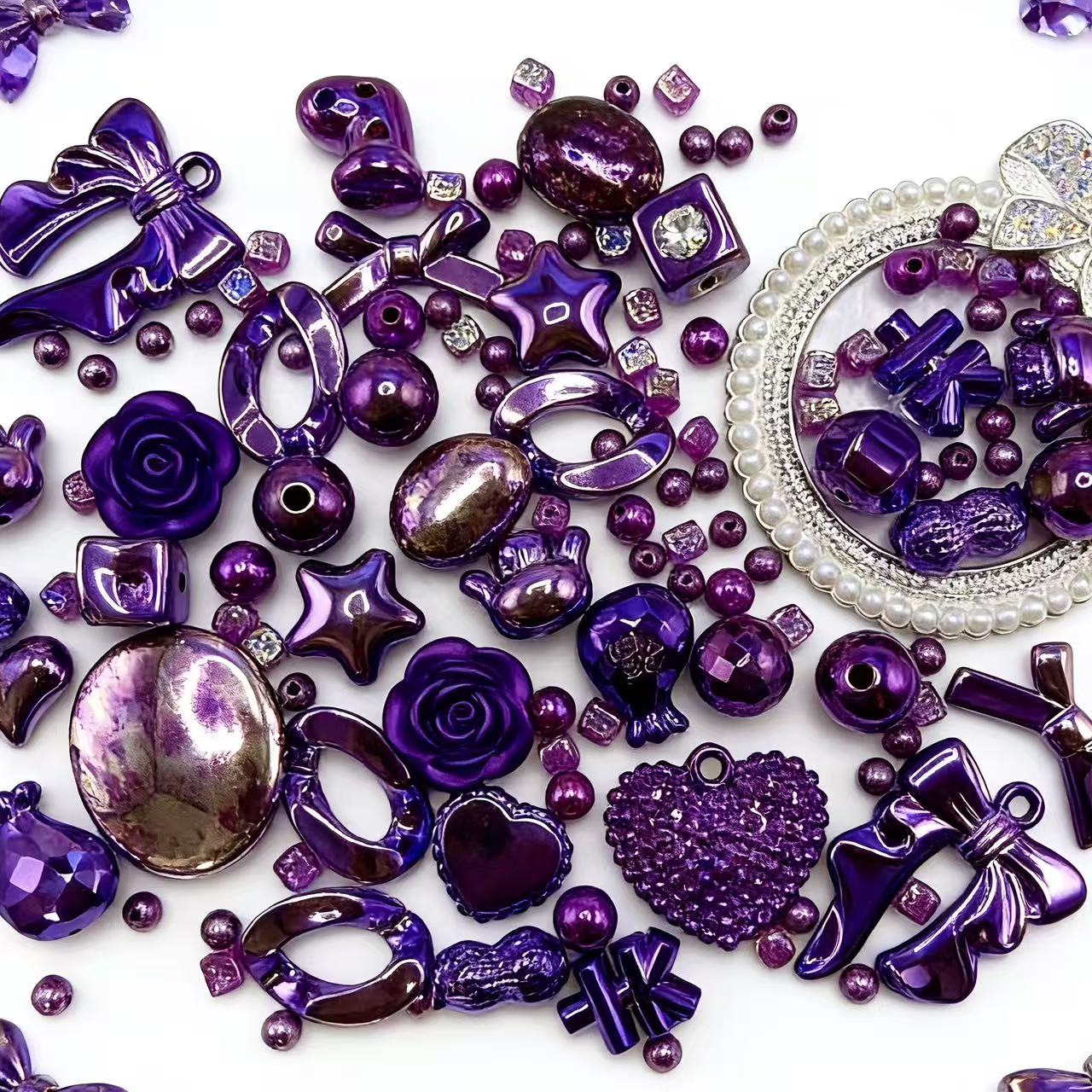 【Q633】鍍金紫　高級アクリル