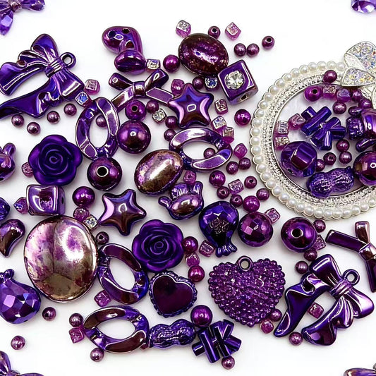 【Q633】鍍金紫　高級アクリル