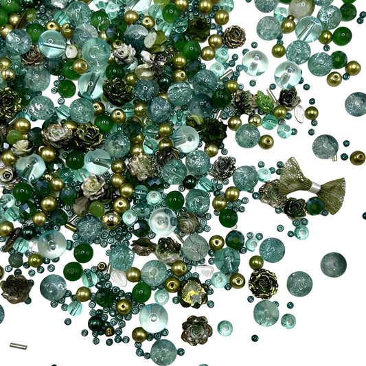 【Q851】茂り キャツアイ*高級キラキラ*花*瑠璃