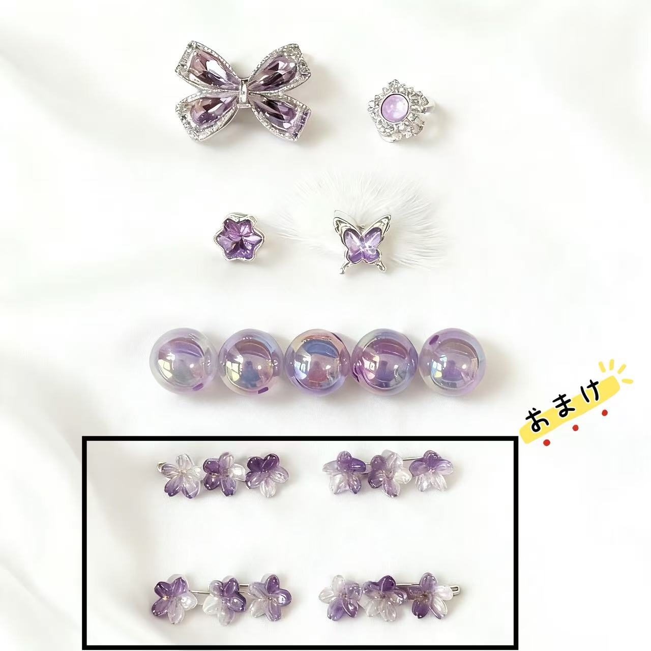 紫桜花　ストラップ