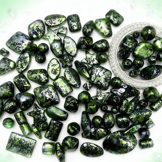 【Q624】山水画-黒緑