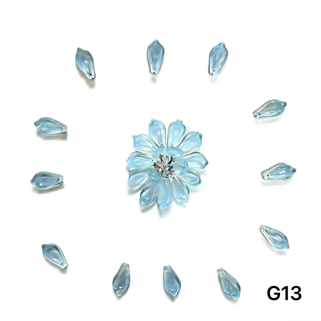 1/25＜G＞花ガラスチャーム