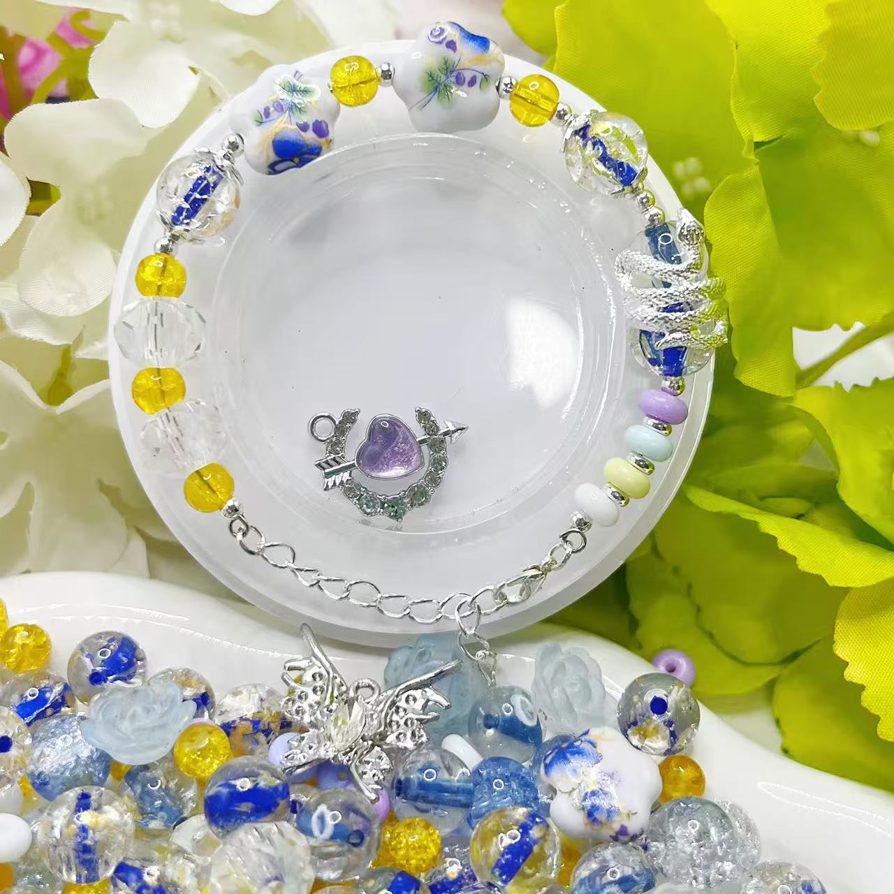 【Q171】心の窓*陶磁器*高級キラキラ*瑠璃