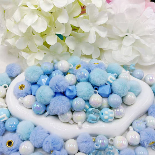 【Q695】青の夢　リース用ビーズ　