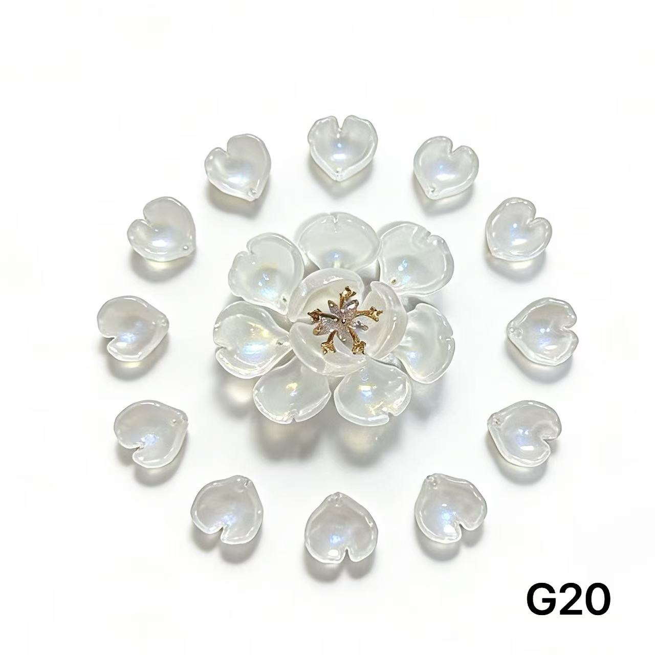 1/25＜G＞花ガラスチャーム