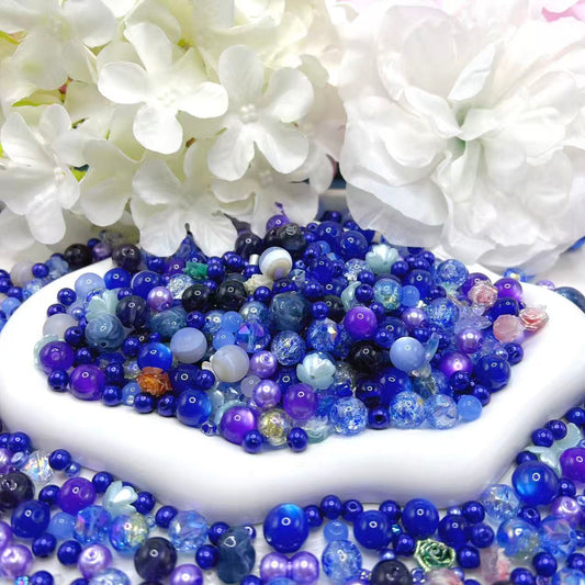 【Q802】ブルームーン 樹脂*瑪瑙*高級キラキラ*高級ガラスチャーム*薔薇*瑠璃