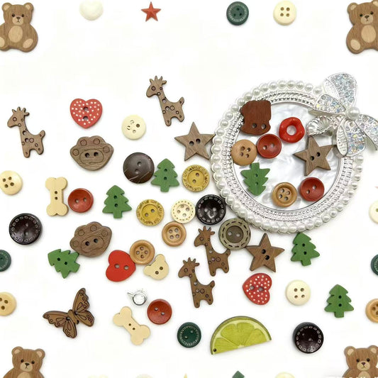 【Q538】可愛い木ボタン