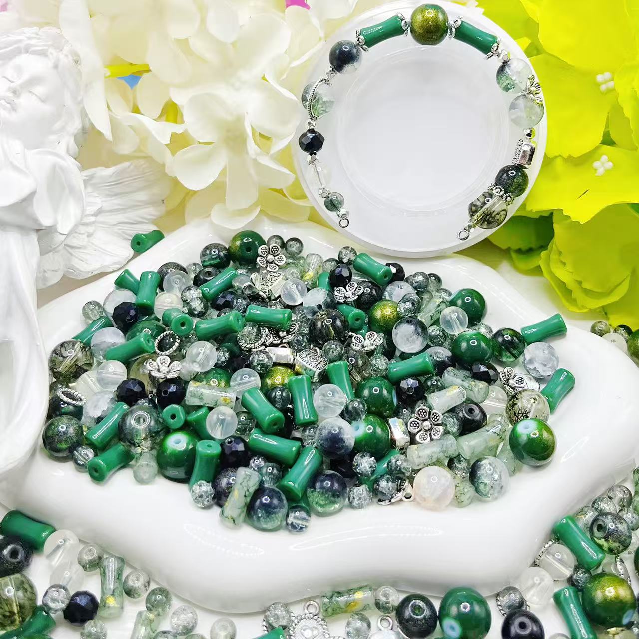 【Q156】竹林*パーツ*高級キラキラ*瑠璃