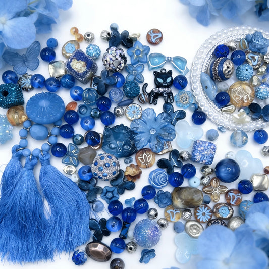 【Q788】ディープシー　 高級チャーム*ガラスチャーム*更新アクリル*瑠璃