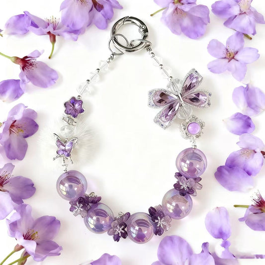 紫桜花　ストラップ