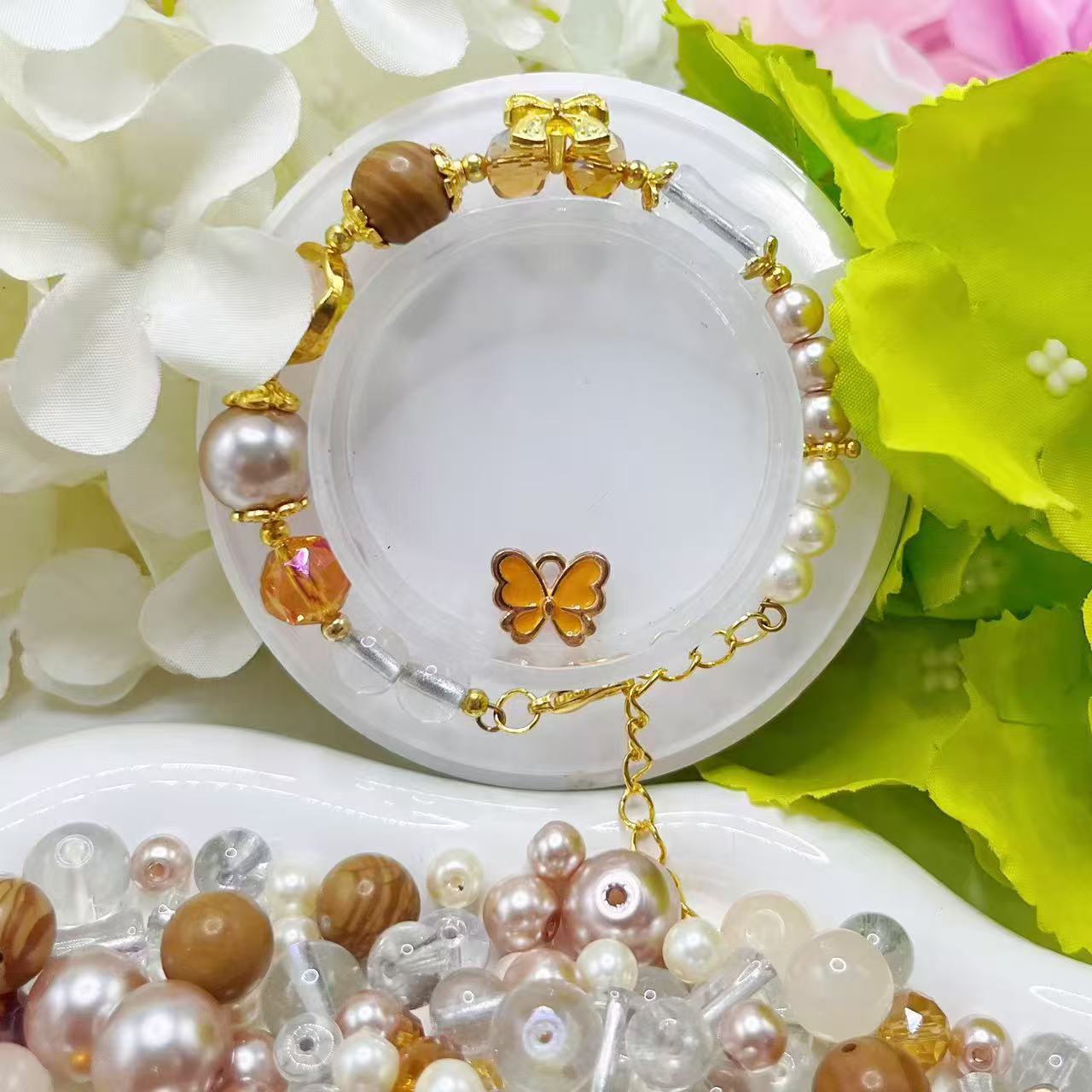 【Q211】秋の色 　石*高級キラキラ*瑠璃