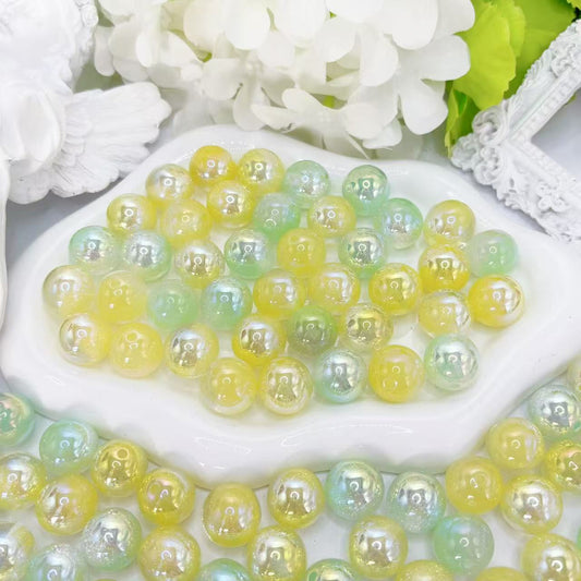 【樹脂ミックス3】黄色緑16*16*夜光