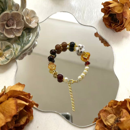 【Q374】日没 タイガーアイ*陶磁器*高級キラキラ*高級アクリル*瑠璃