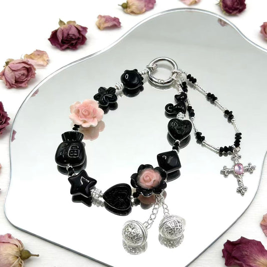 【Q693】ブラックローズ　アクリル