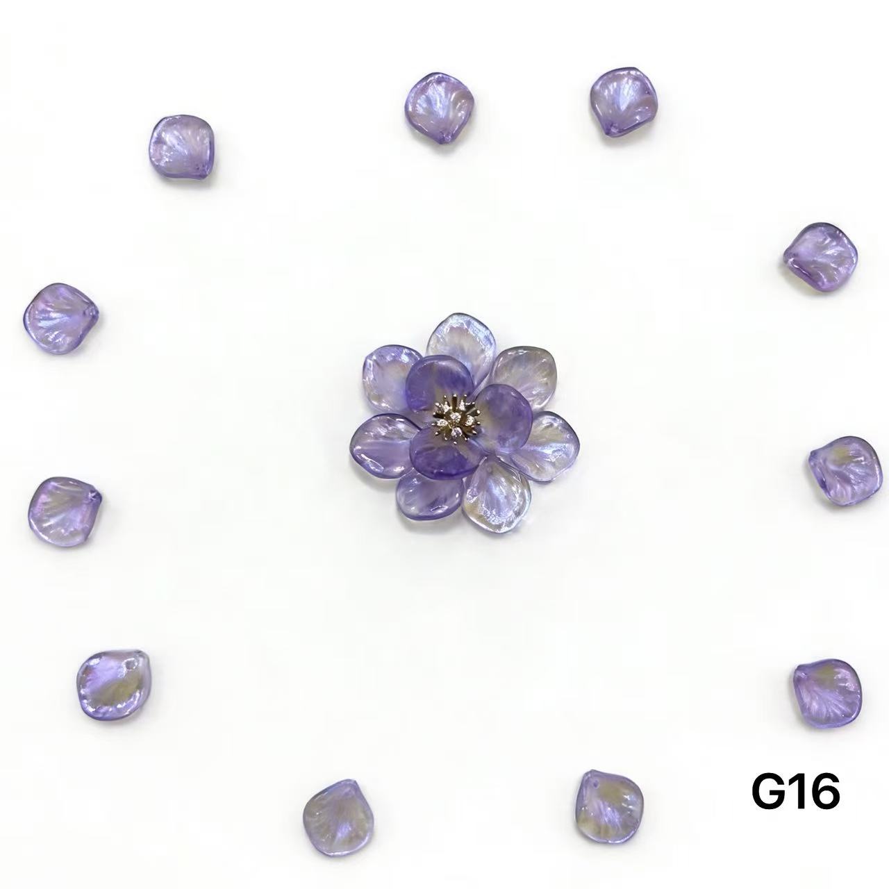 1/25＜G＞花ガラスチャーム